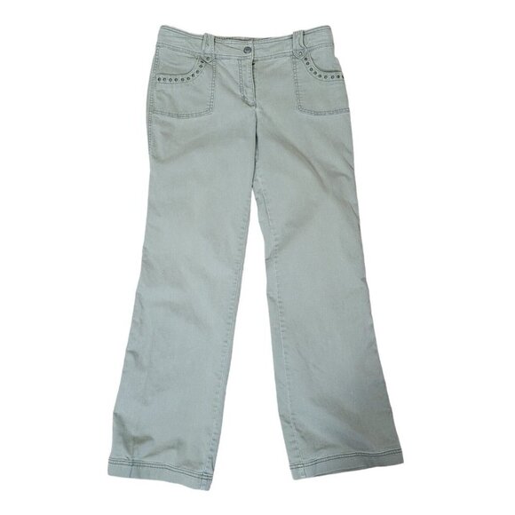 Lot of 2 Vintage New York & Co. Chino Pants Sz 8 Straight Leg Tan & Olive Casual - Picture 3 of 13